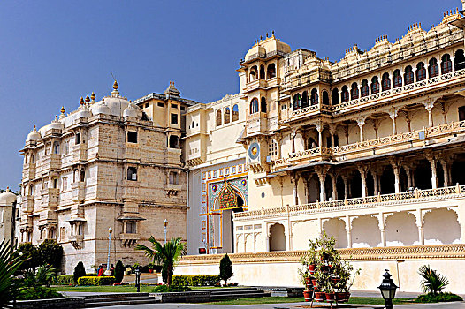 印度,拉贾斯坦邦,城市宫殿,乌代浦尔