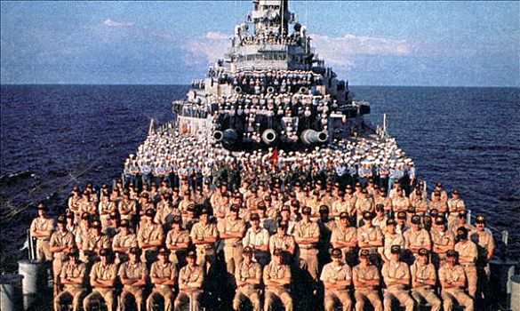 全体人员,甲板,美国海军,战舰