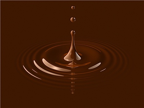 液滴,液体,巧克力,波纹
