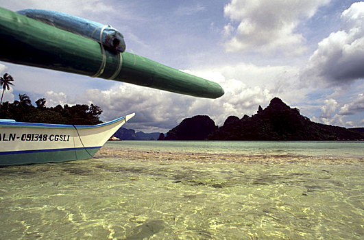 螃蟹船,船,蛇,岛屿,群岛,巴拉望岛,爱妮岛,菲律宾,市区,第一,资源,保护区,省