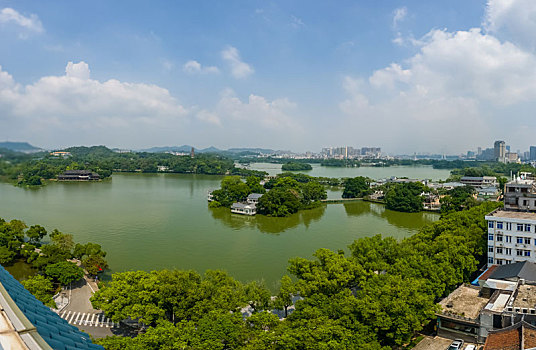 广东省惠州西湖风景名胜区风光全景图