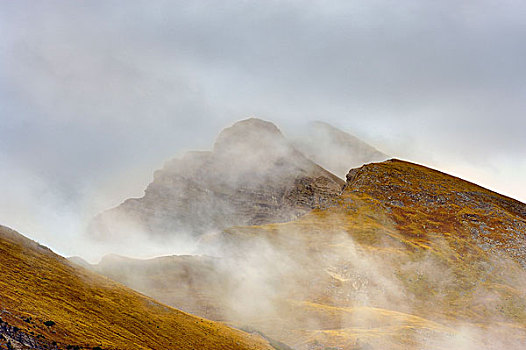 风景,山脊,山