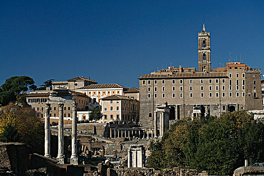 建筑,城市,古罗马广场,罗马,意大利