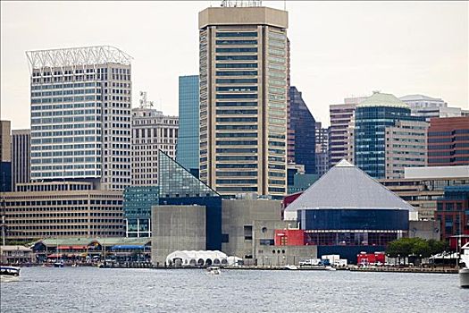建筑,水岸,内港,巴尔的摩,马里兰,美国