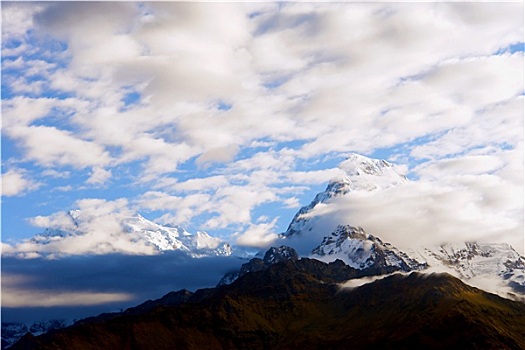 风景,安纳普尔纳峰,山,跋涉,露营,保护区