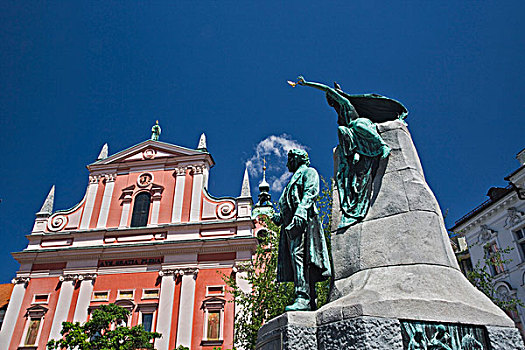 雕塑,法国,斯洛文尼亚,民族英雄,圣芳济修会,教堂,卢布尔雅那