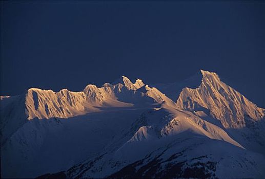 肯奈半岛,冬天,喀尔巴阡山脉,基奈,夜光,风景