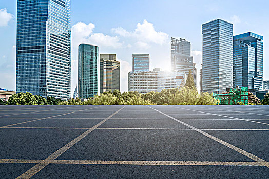 城市广场道路和杭州钱江新城