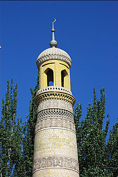新疆喀什艾提尕尔清真寺塔楼