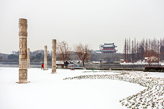 古城,荆州,雪景,很美丽