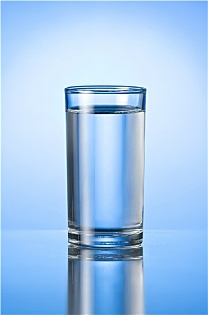 自然,纯净水,玻璃杯,光泽,蓝色色调,背景