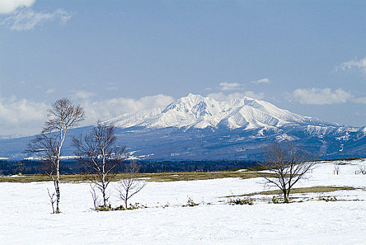 山,冬天