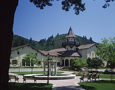 建筑,城堡,葡萄酒厂,加利福尼亚,美国