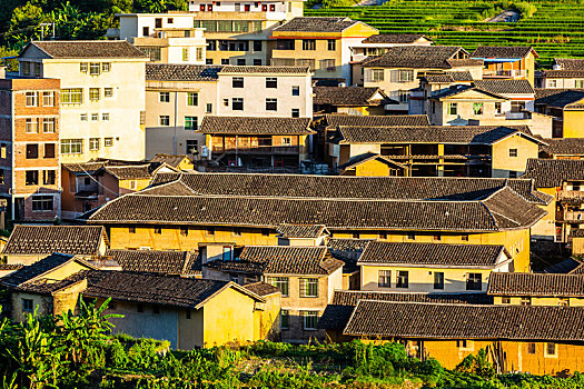 中国福建初溪客家土楼群