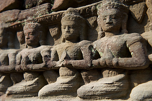 石头,塑像,佛教寺庙,收获,省,柬埔寨,亚洲