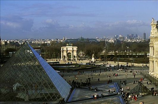 巴黎,金字塔,卢浮宫