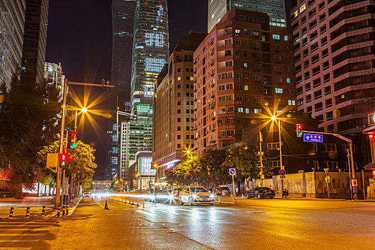 城市夜景,北京夜景,车流