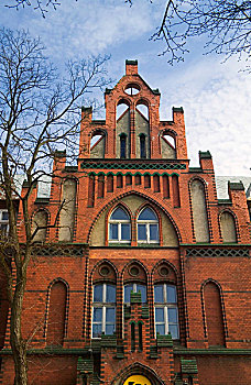 钟楼,住房,邮局,克莱佩达,立陶宛