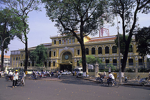 越南,胡志明市,西贡,邮局,法国,殖民建筑