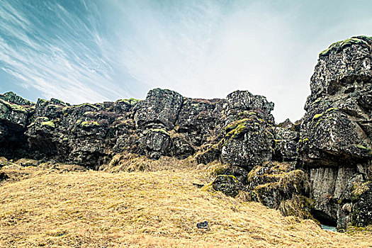 惊奇,悬崖,国家公园,冰岛