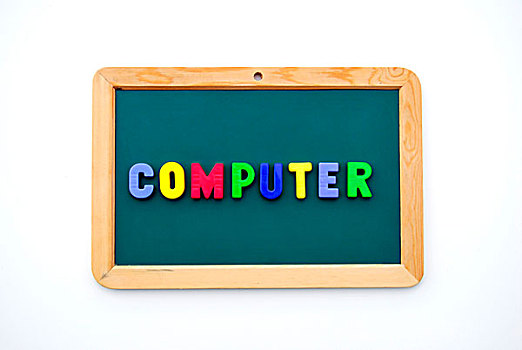 电脑,文字,彩色,磁性,黑色