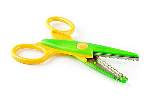 黄色,绿色,塑料制品,剪刀