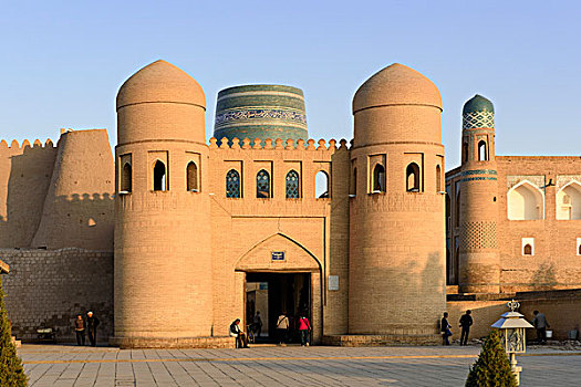 大门,历史,中心,世界遗产,希瓦,乌兹别克斯坦,亚洲