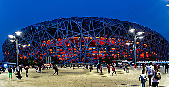 北京鸟巢国家体育馆夜景