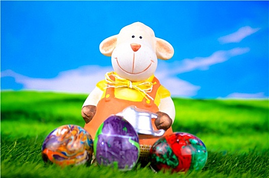 复活节,绵羊,复活节彩蛋