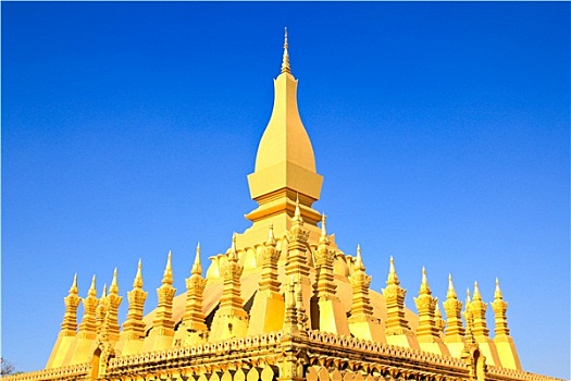 金色,塔,寺院,塔銮寺,万象,老挝