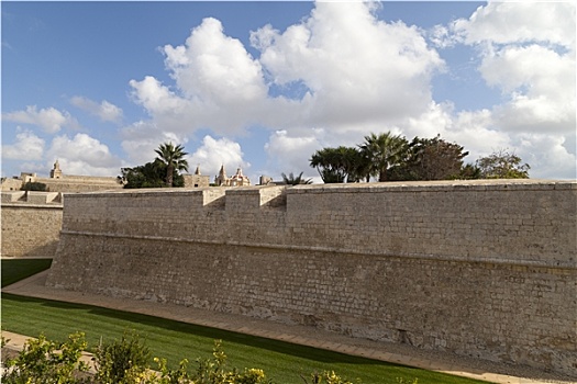 老,墙壁,中世纪,城镇,马耳他
