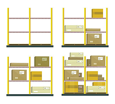 架子,盒子,设计,仓库,设备,条理,货物,存储,包裹,邮局,隔绝,白色背景,背景