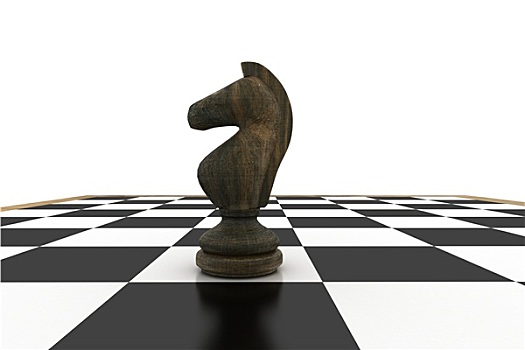 黑色,国际象棋马,棋盘