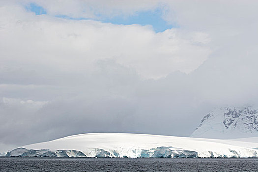 南极,海峡,雪,岸边,南极半岛