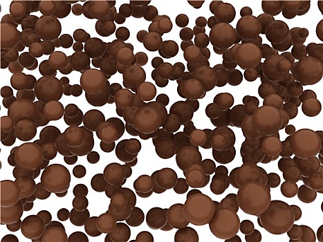 褐色,巧克力,球体,球,隔绝