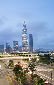 广东省深圳市南山区后海片区夜景