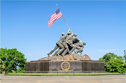 海军,军队,战争纪念碑,硫磺岛战役纪念碑