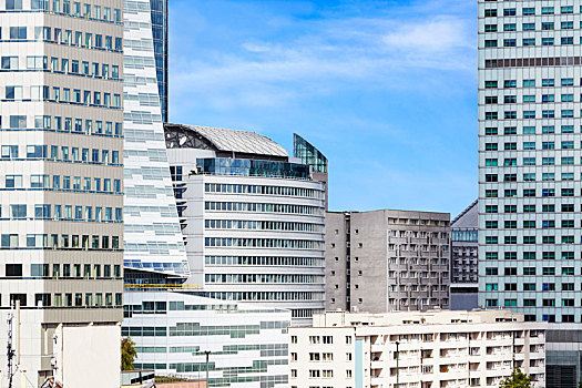 现代,摩天大楼,华沙,市区