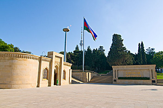 烈士,纪念建筑,道路,巴库,阿塞拜疆