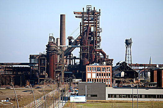 钢厂,高炉,城市,场所,多特蒙德,鲁尔区,北莱茵-威斯特伐利亚,德国,欧洲