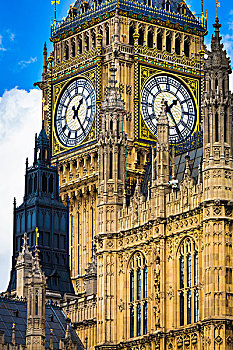 大本钟,威斯敏斯特宫,议会大厦,伦敦,英格兰,英国