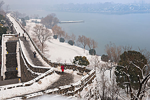 雪后玄武湖