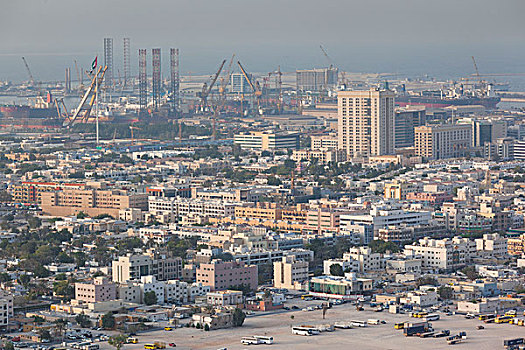 阿联酋,迪拜,俯视图,区域