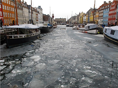 哥本哈根,新港,冬天