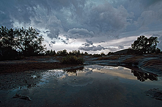雨,水池,乌云,区域,大峡谷,亚利桑那,美国
