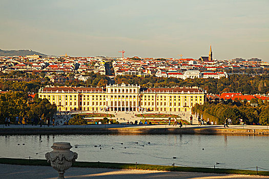 美泉宫,维也纳,日落