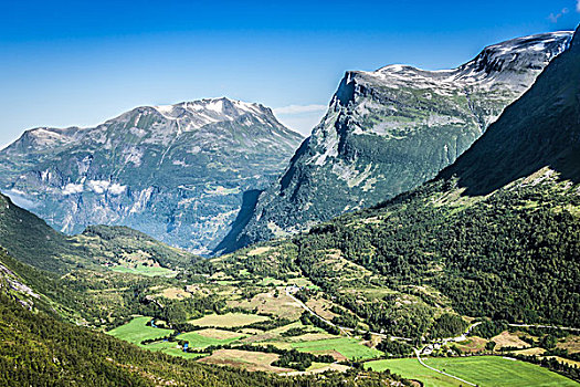 山景,尤通黑门山,国家公园,挪威