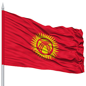 吉尔吉斯斯坦,旗帜,旗杆