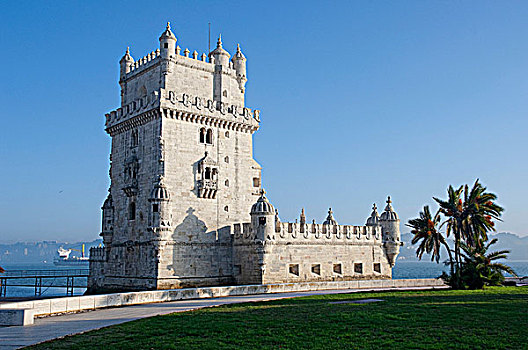 塔,河岸,塔霍河,里斯本,葡萄牙