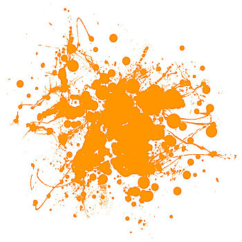 抽象,橙色,墨水,背景,留白